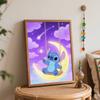 Disney Digital Oil Painting Art Kit Stitch Moon Swing Hand Filled Home Decor