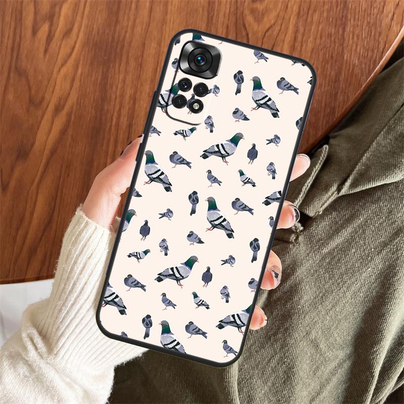 The Pigeons Case For Xiaomi Redmi Note 14 Pro 13 12 11 10 15 Pro Plus Redmi 15 C 13 10C 12C 13C 14C Cover