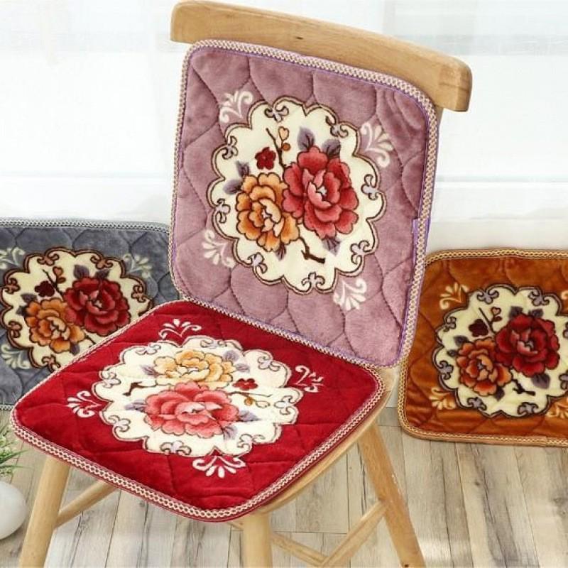 Уютная плюшевая накладка на сиденье стула из фланели: Зимняя утолщенная и увеличенная подушка для офиса, дивана или стула.