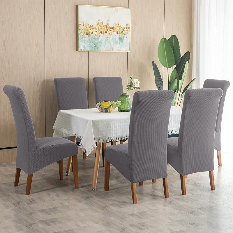 Водонепроницаемые репеллентные чехлы на стулья с высокой спинкой, жаккардовые эластичные чехлы на стулья размера XL для столовой, противогрязные, простые в уходе защитные чехлы для сидений