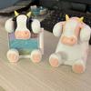 Cute Cartoon Cow Sticky Note Holder Resin with Pen Holder Pop-up Note Dispenser Desktop Decorations
