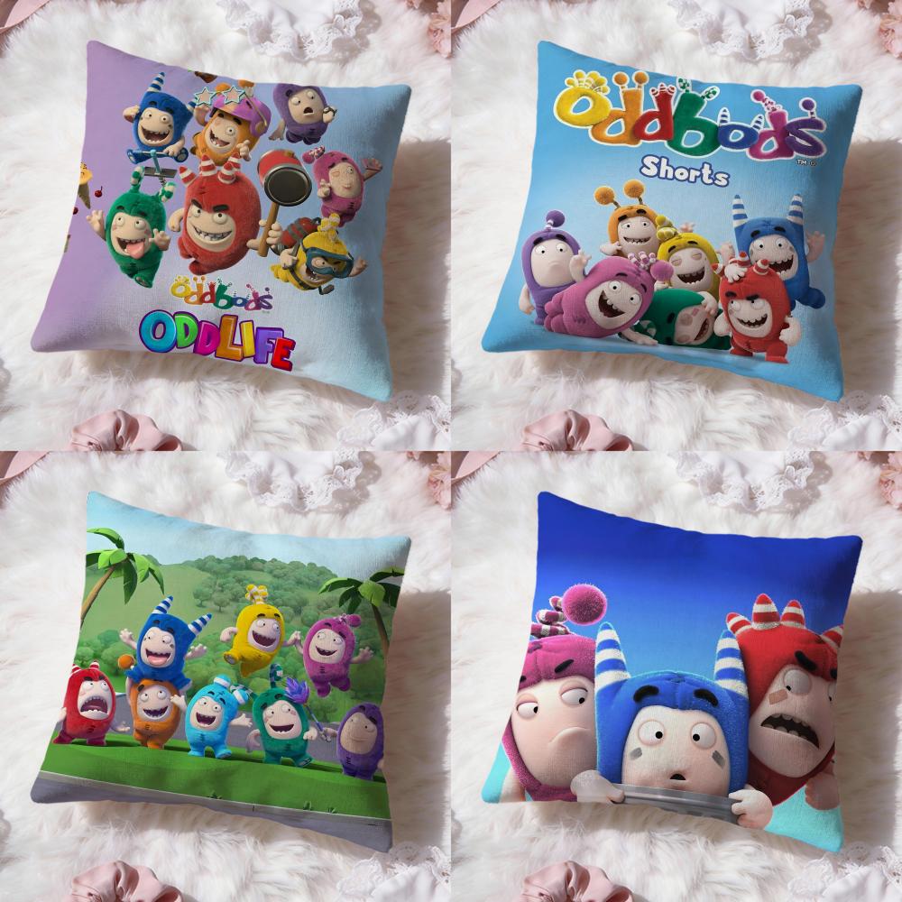 Милая Мультяшная Наволочка O-Oddbods Премиум Комфорт Двусторонняя Наволочка - Дизайн Два в Одном для Любой Комнаты и Салона Автомобиля