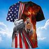 Fashion 3D Jesus Cross Print T Shirt For Men Christianity God Graphic Oversized T-shirts Daily Casual O-neck Short-sleeved Tops