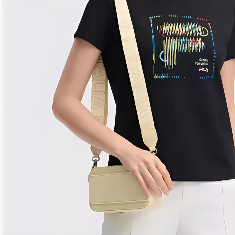 Новая силиконовая сумка через плечо FILA, кроссбоди, очень маленькая, женская, абрикосовая, светло-желтая F13W438166FYE