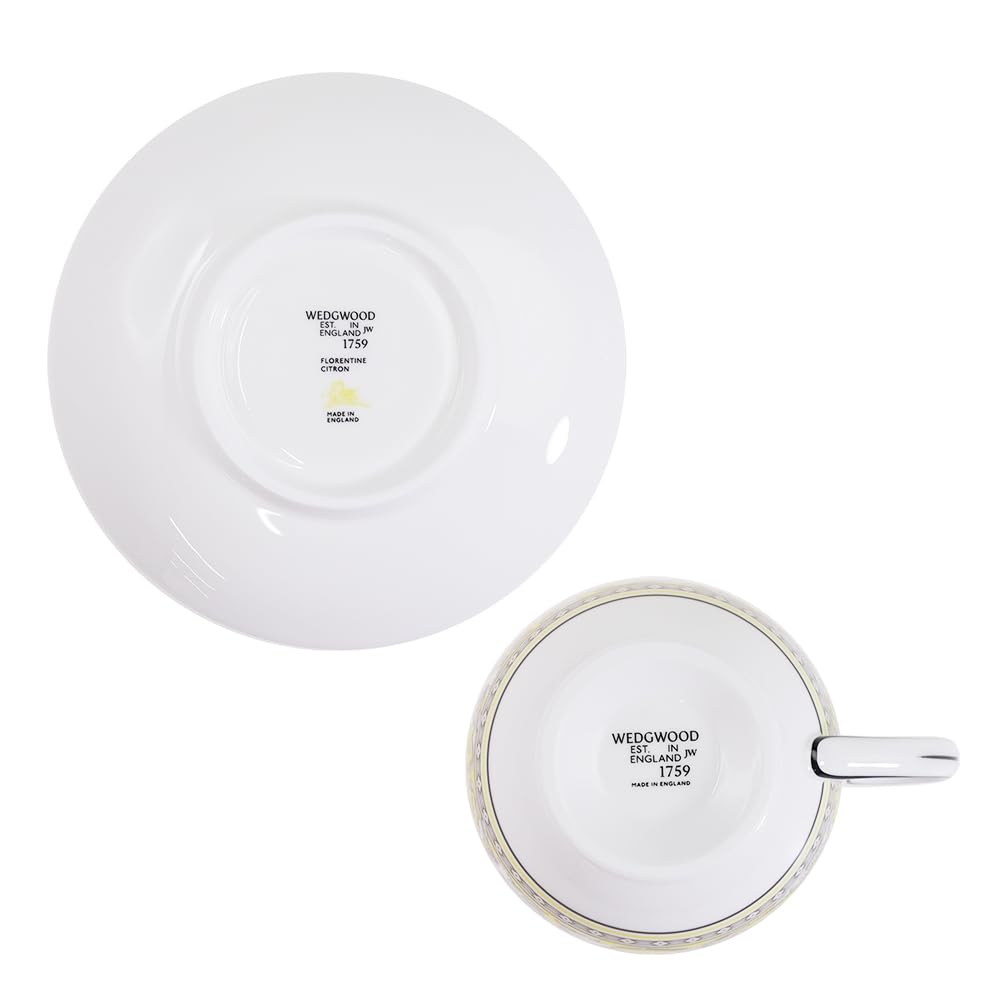 Wedgwood Florentine Citron Чашка для чая с блюдцем и