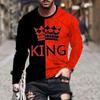 Autumn Men's Plus Size Long Sleeved T-shirt 3D Digital Printing Fashion Trend Shirt