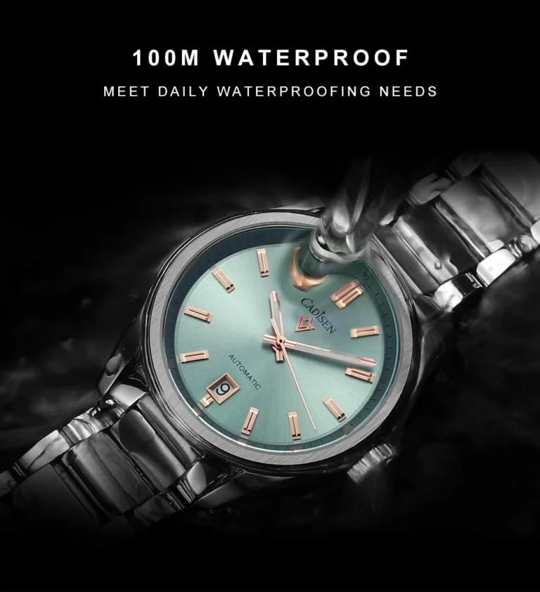 Мужские автоматические часы CADISEN, Сделано в Японии с механизмом NH35, Немецкий дизайнер, Ретро стиль, Часы для дайвинга, Водонепроницаемость 10 АТМ, Нержавеющая сталь
