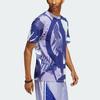 adidas Оригинальная футболка Adiplay с принтом по всей поверхности, с коротким рукавом, мужская, топы, серо-фиолетовая, белая HC2132