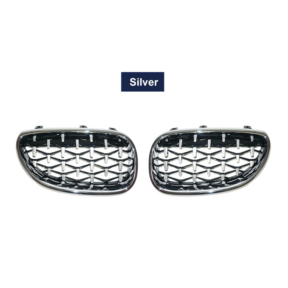 Пара автомобильных гоночных решеток с бриллиантами для BMW E60 E61 550i 535i M5 2004-2009, решетки переднего бампера в стиле Метеор