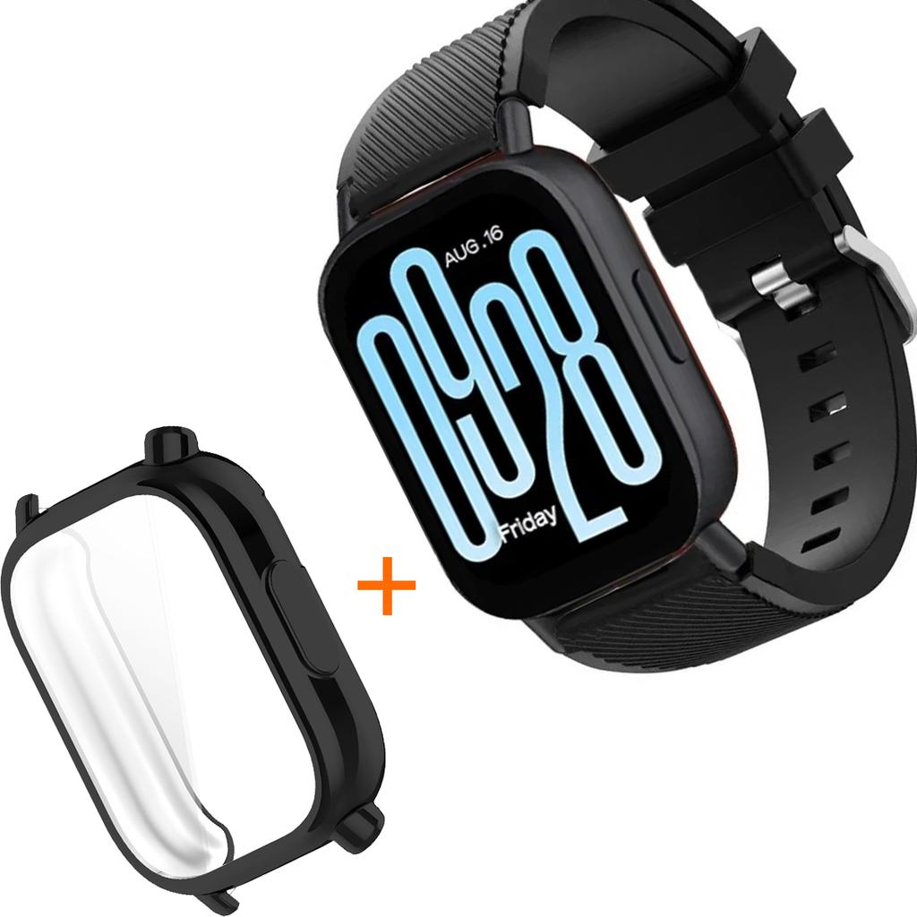 Силиконовый ремешок с ТПУ чехлом для умных часов Xiaomi Redmi Watch 5 Active Lite, браслет и чехол для Redmi Watch 5 Active Lite