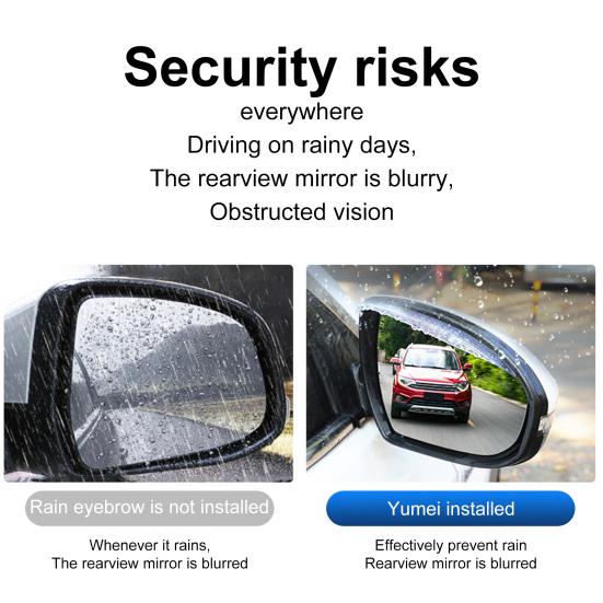 Practical Rearview Mirror Guard Waterproof PVC Easy To Install