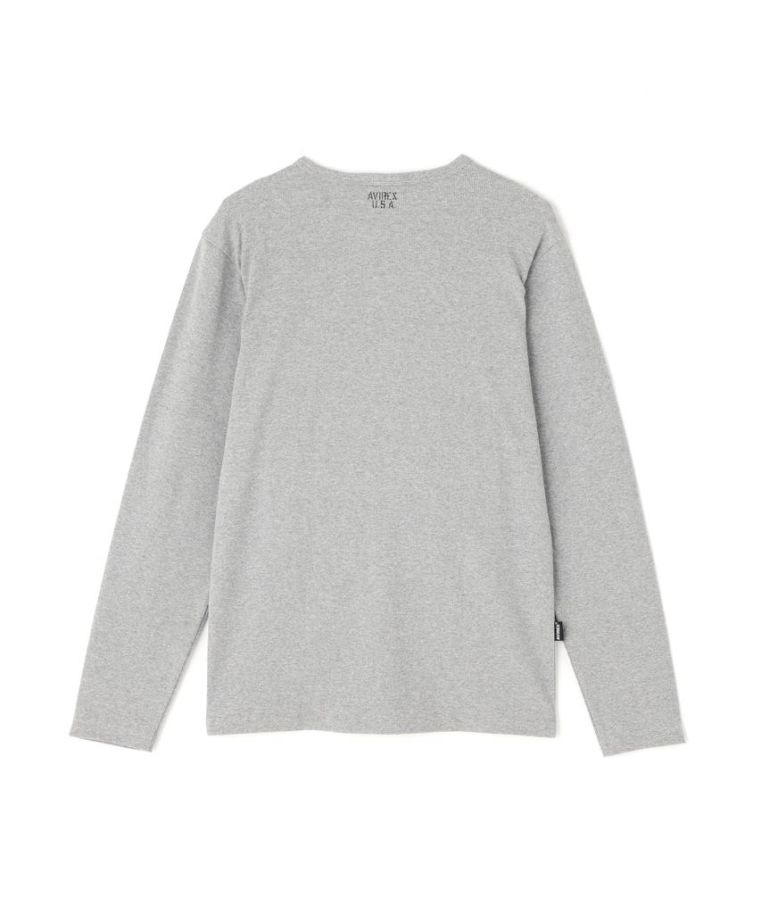 AVIREX DAILY RIB CREWNECK TEE 6153481 men's M grey