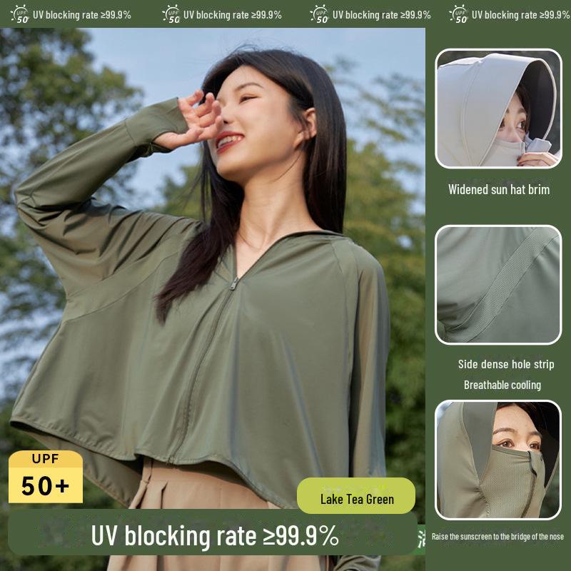 Women's UPF 50+ Sun Protection Jacket - Lightweight, Cool, Hooded for Summer Outdoors 2024.