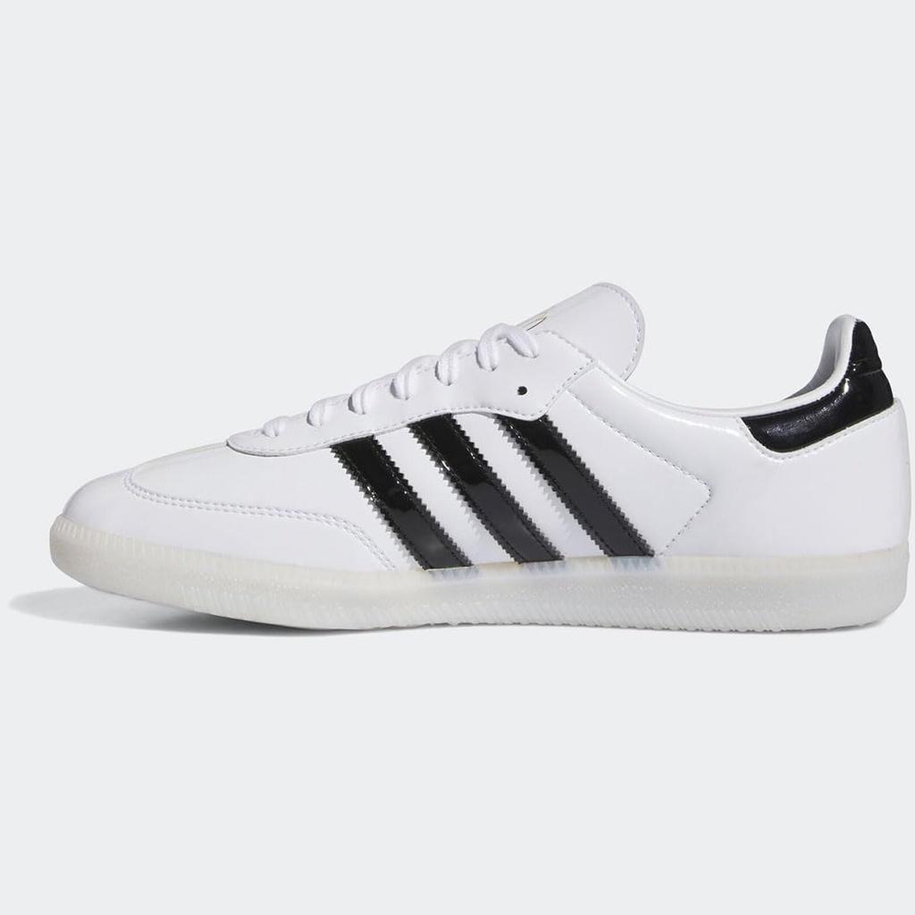 Adidas Dill Samba Patent Leather Size Japan Shoes, White/Core Black/Gold Metallic, IE5158, 26.0cm,