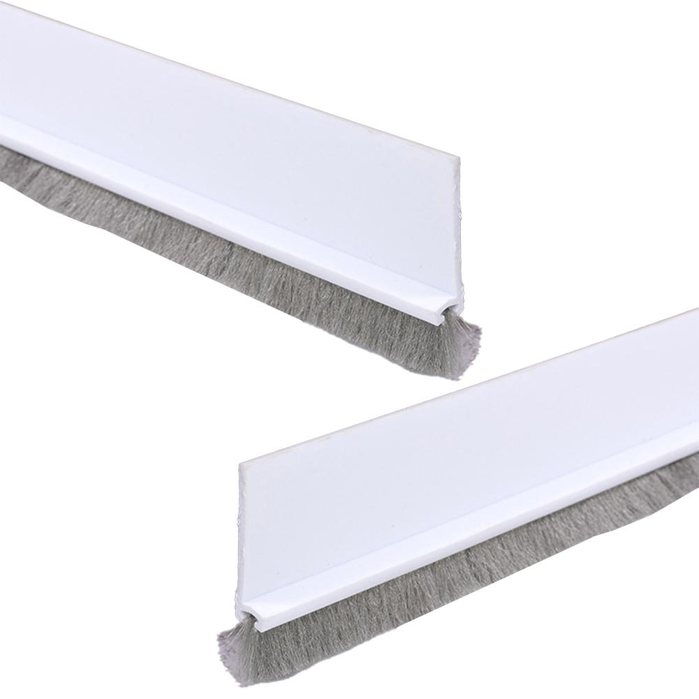 2 шт. уплотнительная полоса для нижней двери с щеткой, звукоизоляционная уплотнительная полоса, фурнитура, ветрозащитная, противохолодная, уплотнительная прокладка для дверного зазора 100 см
