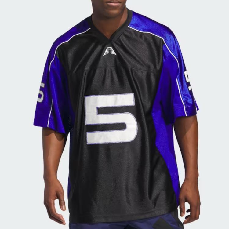 Adidas Ae короткий рукав джерси черный/прозрачно-синий мужской уличный стиль JC7849