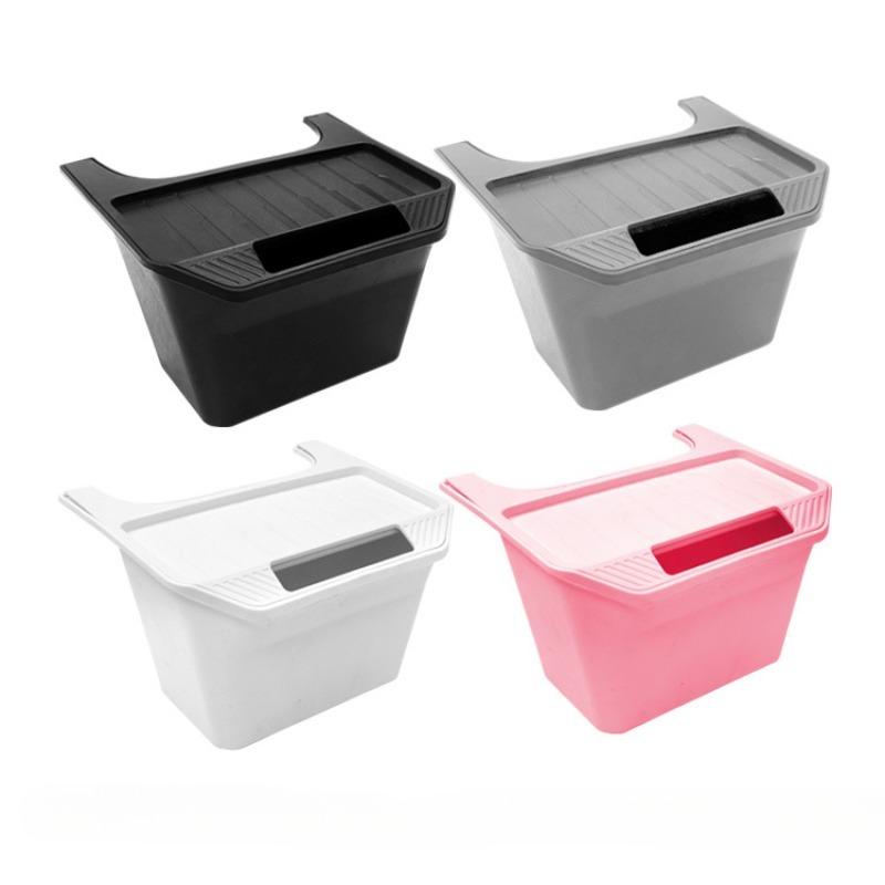 Rear Seat Storage Box for Tesla Model Y Organizer Center Console B Backseat Trash Can Garbage Bag Under Seat Tray Accessories