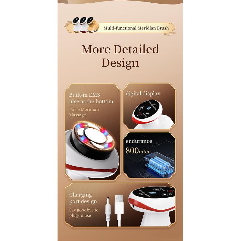 Косметический аппарат RF, лифтинговый аппарат EMS с подогревом для изысканного домашнего использования, подходит для подтяжки носогубных складок на лице, укрепления кожи и массажа живота