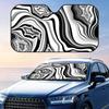 Dark Water Ripple Sun Visor Foldable Universal Car Windshield Sun Shade UV Protection Heat Insulation Foldable Cover