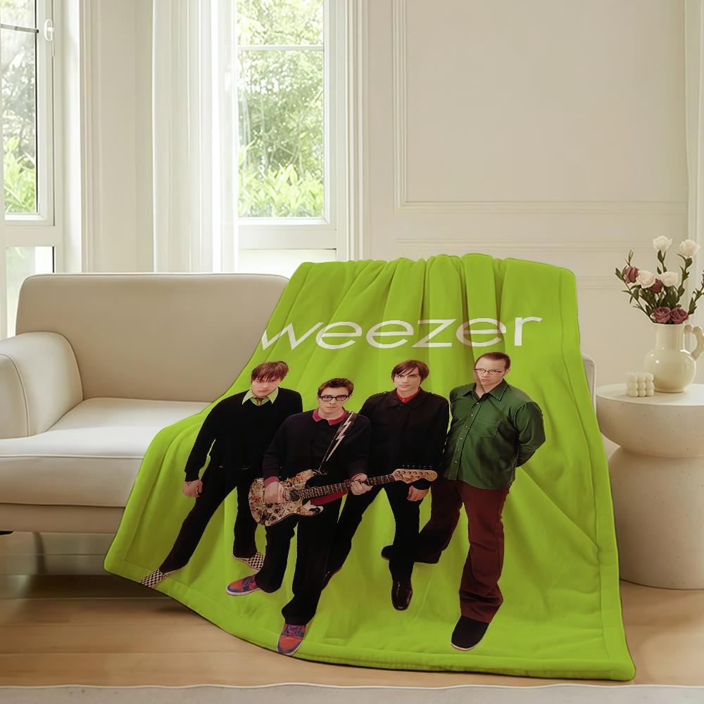 Rock band W-weezer Blanket For Sofa Office Bed Plane Travel Sleep Read Relax Camping Soft And Warm