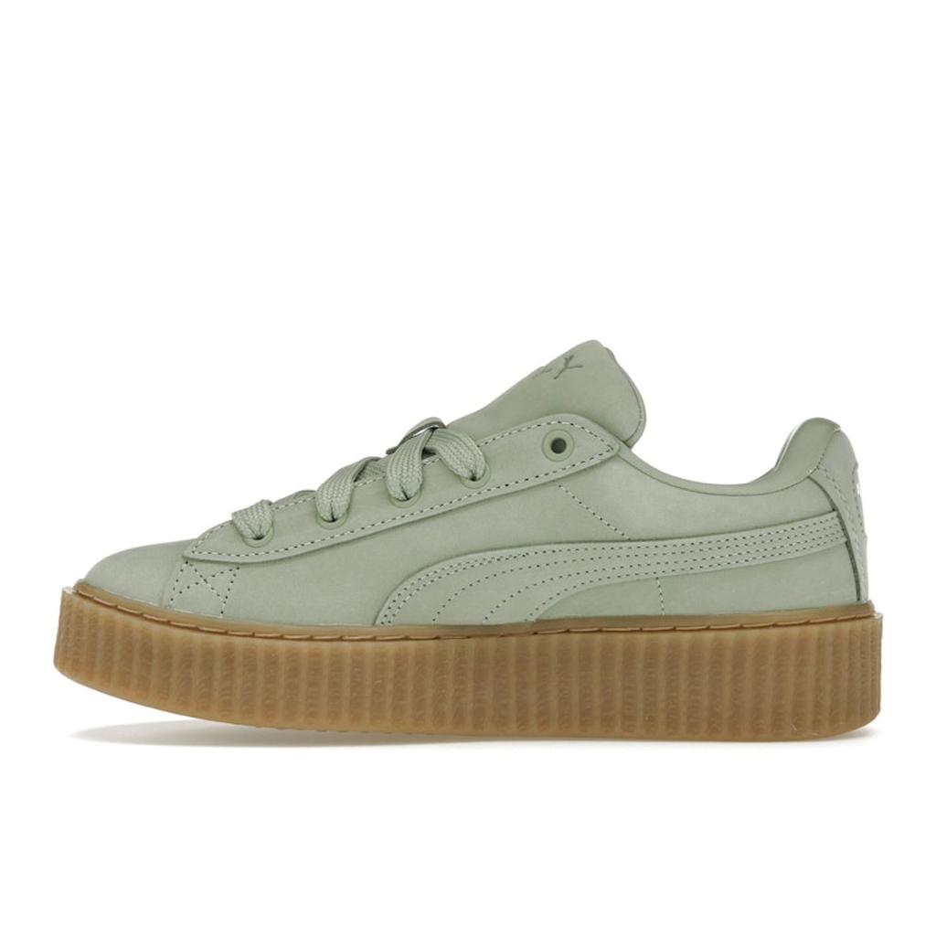 Женские кроссовки Fenty x Puma Creeper Phatty Earth Tone Pack - Green Fog, золотая подошва, размер 399865-02
