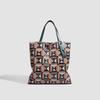 2025 New Rectangular Diamond Grid Color Blocked Tote Bag Handbill Shoulder Bag for Women