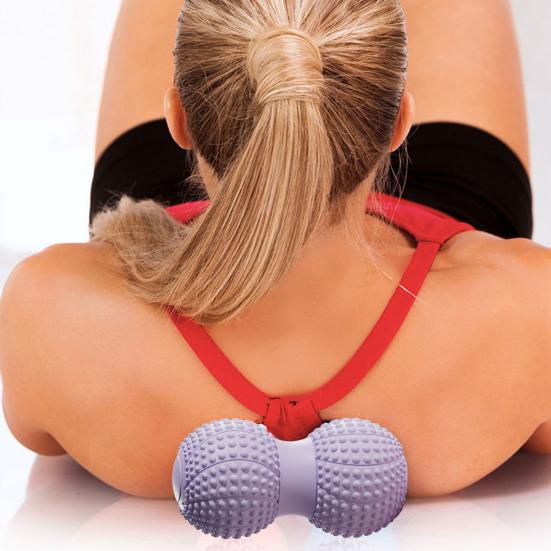 Массажный мяч с арахисом для глубокой релаксации мышц, двойной ролик для лакросса, физиотерапия, массажер для ног, рук, талии, живота, спины, ступней, всего тела