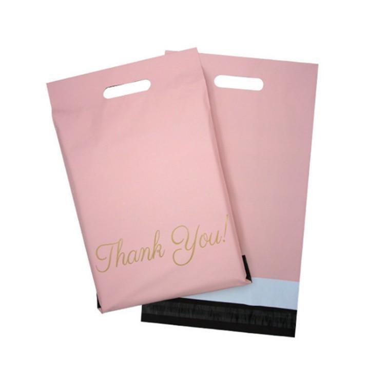 20PCS Standard Thank You Pink Poly Mailer Adhesive Envelopes Bags Gifts Shipping Portable Pouches 26x33cm