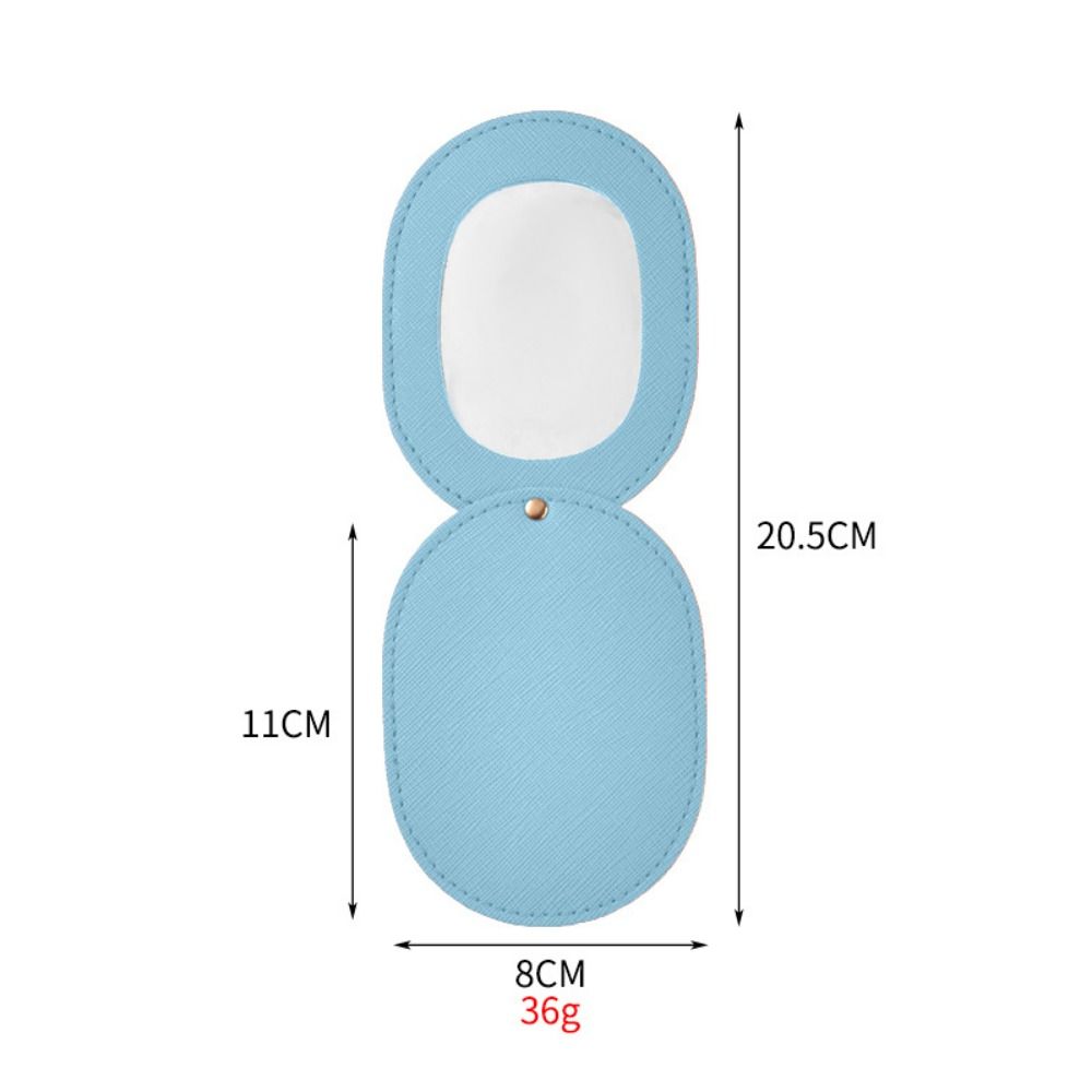 360 Degree Rotation Round Beauty Mirror Round Folding Pocket Mirror Leather Rotating Mirror  Gift