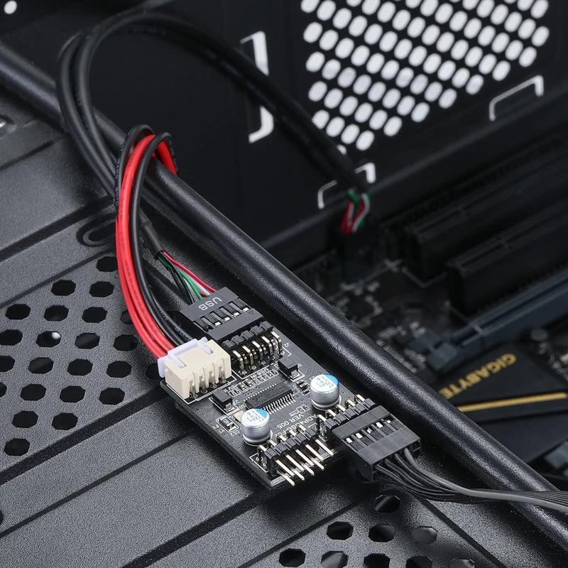 Адаптер USB 1-to-2 для материнской платы, интерфейс USB 2.0 9-контактный на двойной 9-контактный