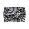 European and American Bohemian Elastic Cross Headband with Paisley Pattern and Knotted Design