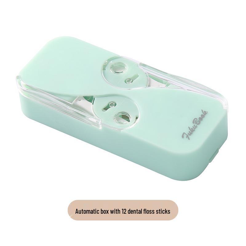 Компактная дорожная коробочка для зубной нити и зубочисток с двойным отверстием
