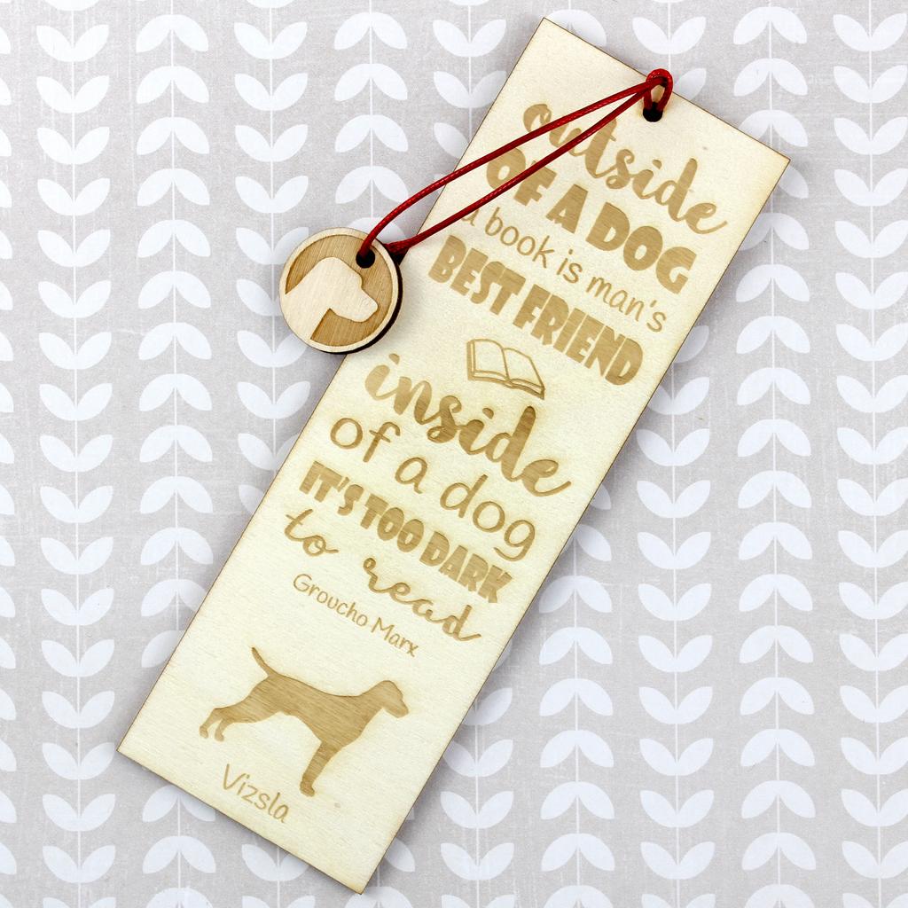 Vizsla – Dog bookmark, personalized bookmark – Design 02 | Art-Dog