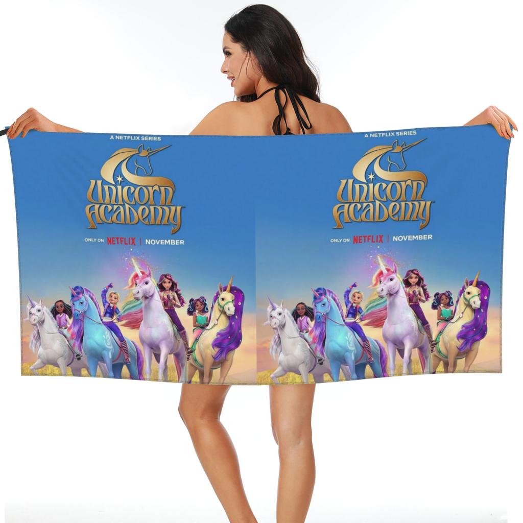 Пляжное полотенце Unicorn Academy Мягкое Микрофибра Быстросохнущее Впитывающее Быстрые полотенца Для плавания