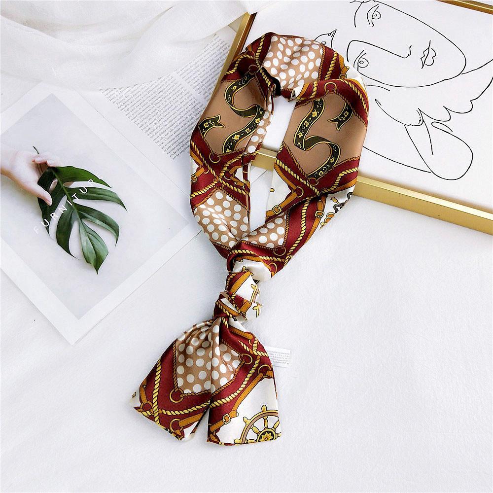New Scarves Silk Scarves Women'S Spring And Autumn Season Long Decorative Professional Scarves Summer Thin Styles Paired With Shirts Stylish