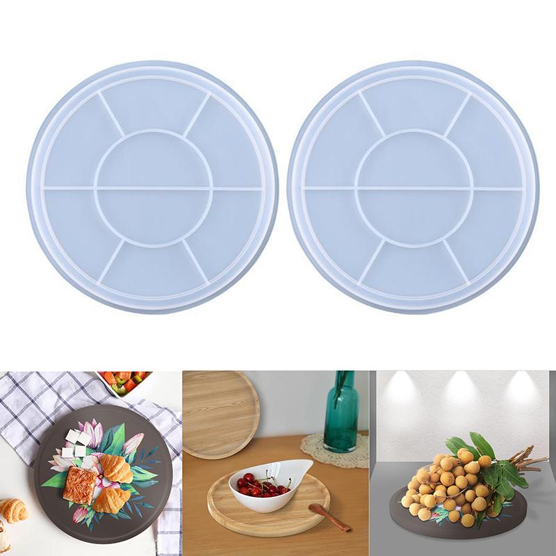 Силиконовая форма для лотка из эпоксидной смолы, большая круглая форма, форма для лотка для хранения своими руками