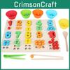 Wooden Number Color Bead Sorting Board Educational Toy For Toddlers Learning