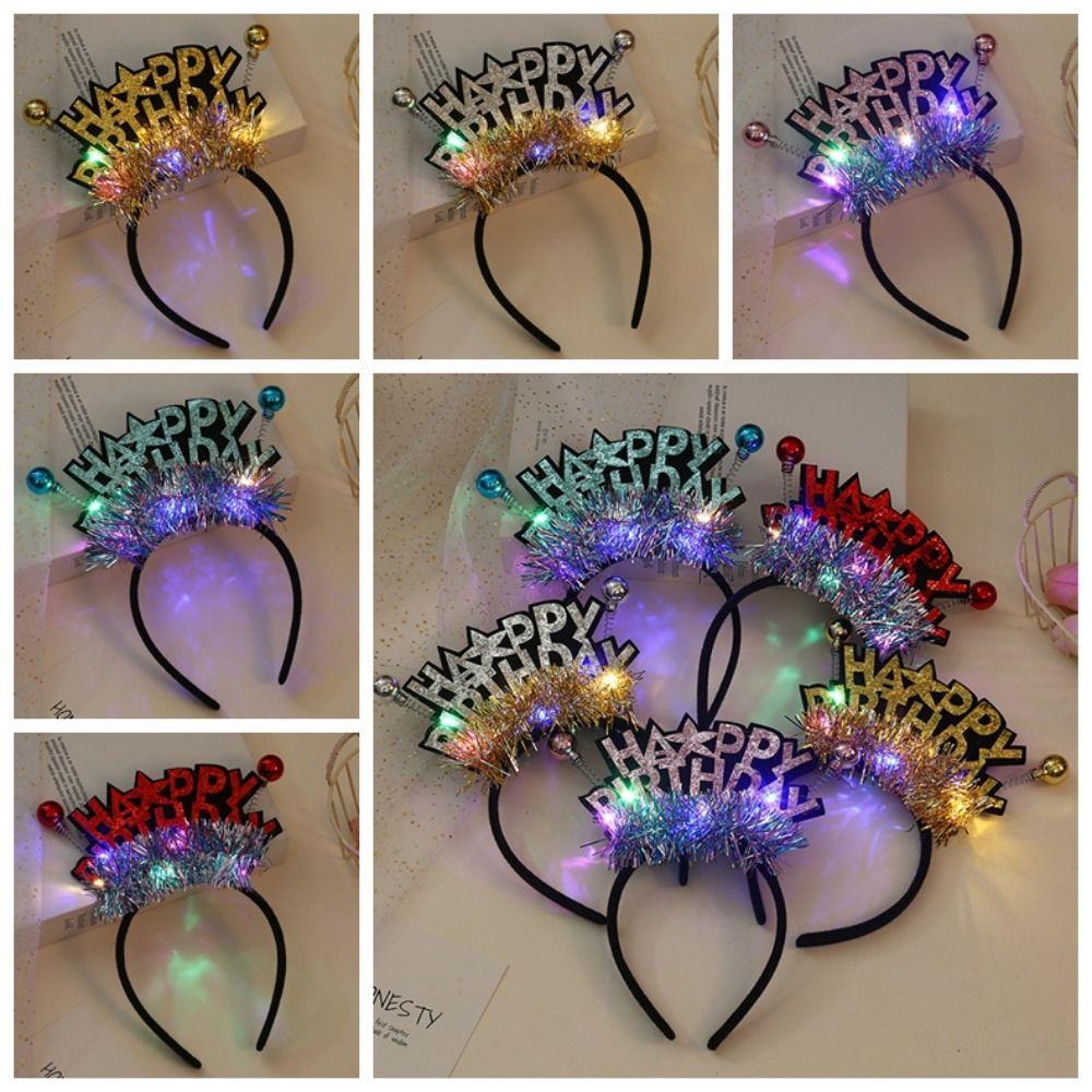 Пластиковый шар, повязка на голову с днем ​​рождения, детские повязки для волос на день рождения, день рождения