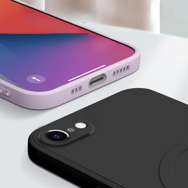 Официальный силиконовый магнитный чехол 16E для For Iphone 16E SE4 Беспроводная зарядка Ударопрочный Защита камеры Мягкий чехол