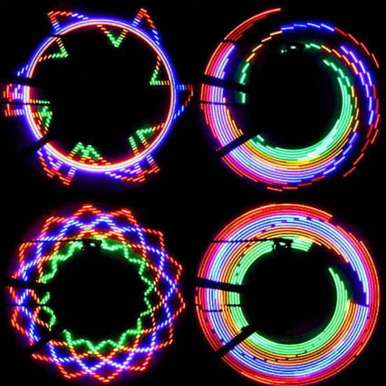 Цветной 32-светодиодный велосипедный фонарь 32 узора велосипедная шина колесо спица декоративная лампа
