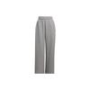 All Season Fleece Wide Pants With Embroidered Letter Details Women Bottoms Medium-Heather-Grey IZ4562