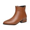 Fashion Women's Boots Fashion Casual Leather Boots Pointed Toe Office Formal Shoes for Women Zipper Ankle Boots Botas De Mujer