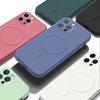 Liquid Silicone Case For iPhone 15 11 12 13 14  Pro Max Mini X XR Xs Plus Phone Magnetic Wireless Charging For Magsafe Cover