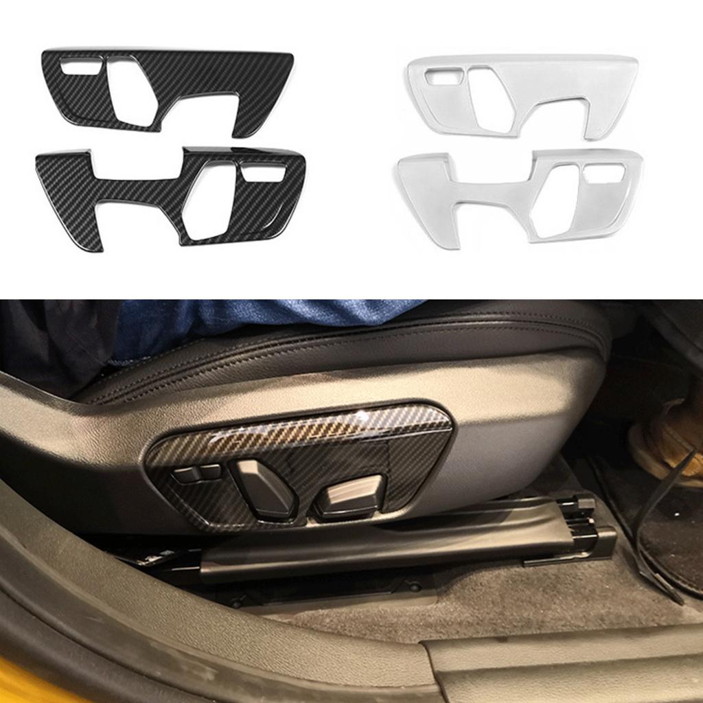 2 шт./компл., ABS автомобильное сиденье, регулировка кнопок переключателя, панель, декоративная накладка, подходит для BMW X1 F48 2016-автосалон