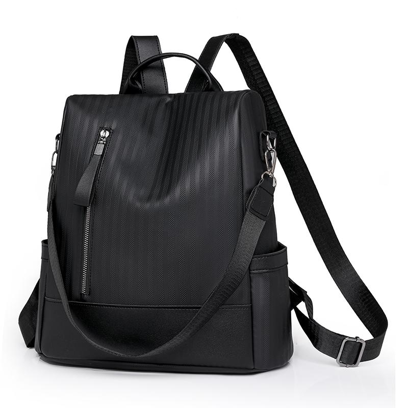 Women's Backpack Solid Color Large Capacity Travel Bag Patchwork Mother Bag