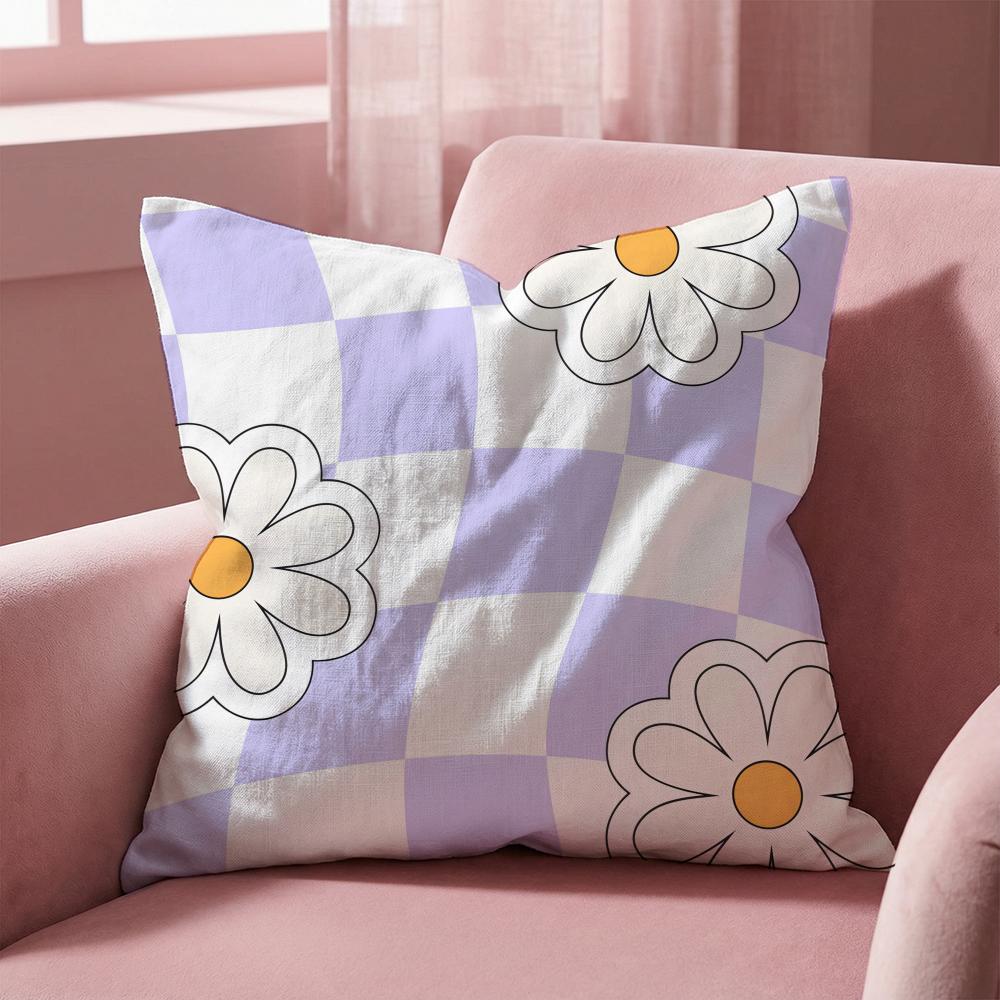 Cute Texture Cushion Cover MultiScene Pillow Cover for Home Car Reversible Soft Durable for Daily Use