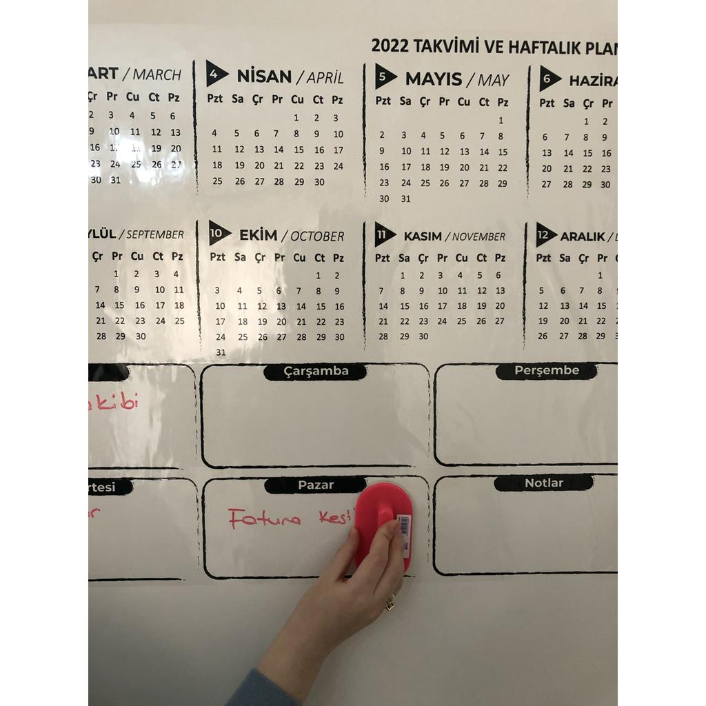 2023 Годовой планировщик Ежегодный планировщик Умная бумажная доска Доска для письма + ручка 100x56 см Модель 3