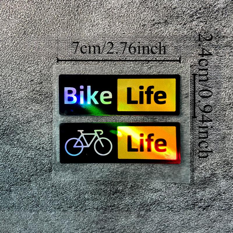 2 шт. Водонепроницаемая виниловая наклейка Bike Life, модная декаль для автомобиля, мотоцикла, велосипедного шлема, аксессуары для декора экстерьера