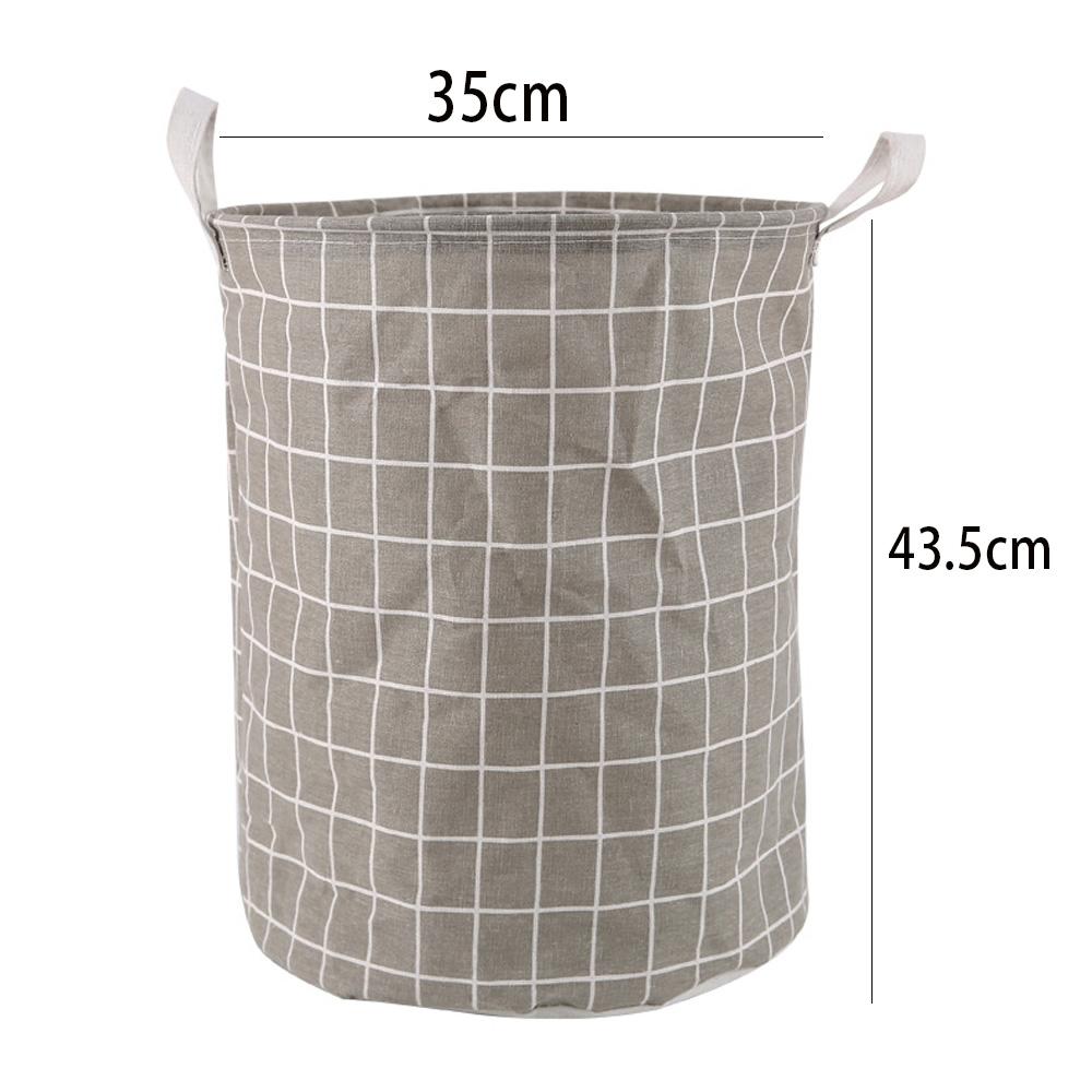 1x Складная корзина для белья, ведро для хранения, японская хлопковая льняная ткань, водонепроницаемая корзина для хранения грязного белья и игрушек, грязная одежда