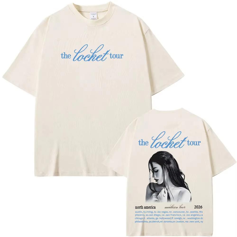 Футболка Madison Beer Locket Tour 2026 Только даты Североамериканского тура Мерч с концерта Madison Beer Хлопок Высококачественная футболка